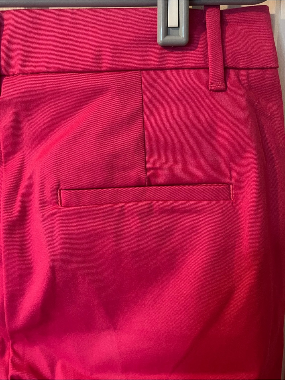Ann Taylor Hot Pink Cropped Ankle Pants Size 2 Cotton Stretch - Picture 3 of 6